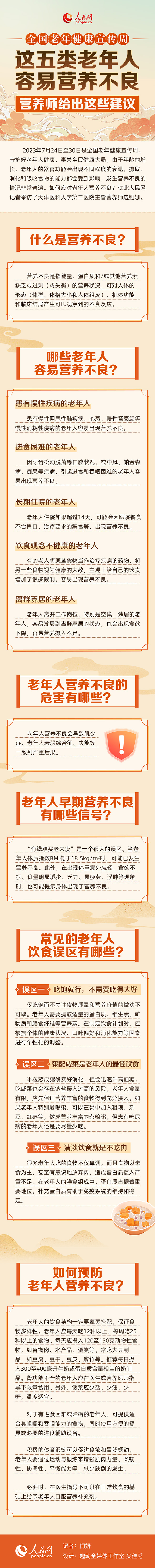 全國(guó)老(lǎo)年(nián)健康宣傳周：這(zhè)五類老(lǎo)年(nián)人(rén)容易營養不(bù)良 營養師(shī)給出這(zhè)些(xiē)建議(yì)